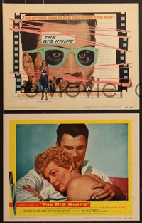 7p1033 BIG KNIFE 8 LCs 1955 Robert Aldrich, great images of movie star Jack Palance, Ida Lupino!