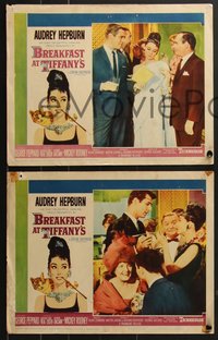 7p1197 BREAKFAST AT TIFFANY'S 6 LCs 1961 Audrey Hepburn & George Peppard, Blake Edwards classic!