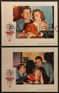 7p1053 DETECTIVE STORY 8 LCs 1951 Kirk Douglas, Bendix & Freed interrogate Strong, William Wyler!