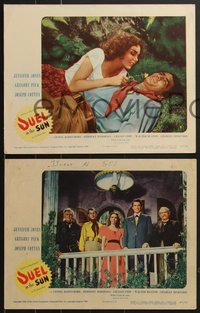 7p1209 DUEL IN THE SUN 4 LCs 1947 great images of Gish, Jennifer Jones, Gregory Peck, Joseph Cotten!