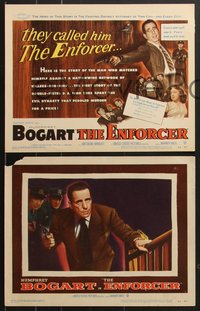 7p1059 ENFORCER 8 LCs 1951 great images of District Attorney Humphrey Bogart, Zero Mostel!