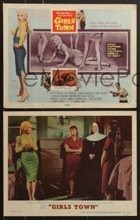 7p1069 GIRLS TOWN 8 LCs 1959 trampy Mamie Van Doren, nun Maggie Hayes & Gloria Talbott!