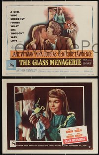 7p1072 GLASS MENAGERIE 8 LCs 1950 Jane Wyman, Kirk Douglas, Gertrude Lawrence, Arthur Kennedy