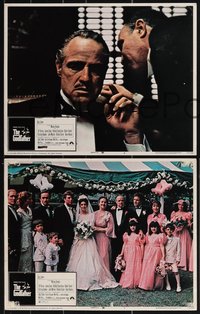 7p1073 GODFATHER 8 LCs 1972 Brando, Pacino, great images from Francis Ford Coppola classic!