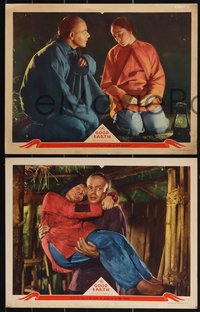 7p1210 GOOD EARTH 4 LCs 1937 wonderful images of Asian Paul Muni with wife Luise Rainer!