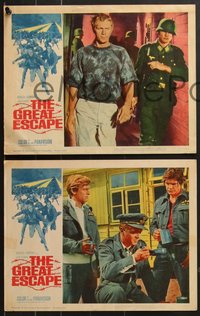 7p1216 GREAT ESCAPE 3 LCs 1963 McQueen, patriotic Garner on the 4th of July, Attenborough caught!