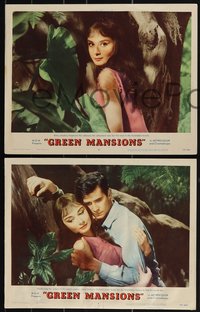 7p1194 GREEN MANSIONS 7 LCs 1959 pretty Audrey Hepburn, Anthony Perkins, directed by Mel Ferrer!