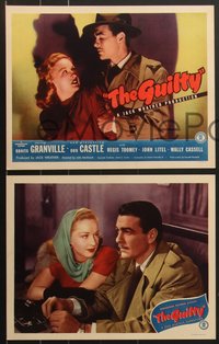 7p1081 GUILTY 8 LCs 1947 Bonita Granville, Don Castle & Regis Toomey, written by Cornel Woolrich!