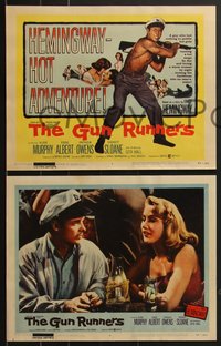 7p1082 GUN RUNNERS 8 LCs 1958 Audie Murphy, Don Siegel, Ernest Hemingway's To Have and Have Not!