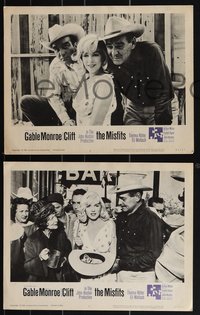 7p1125 MISFITS 8 LCs 1961 sexy Marilyn Monroe, Clark Gable, Montgomery Clift, Wallach, John Huston!