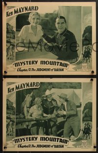 7p1217 MYSTERY MOUNTAIN 3 chapter 12 LCs 1934 western cowboy Ken Maynard in The Judgment of Tarzan!