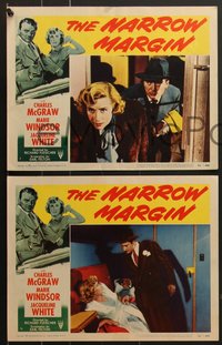 7p1130 NARROW MARGIN 8 LCs 1952 Richard Fleischer classic film noir, sexy Marie Windsor!