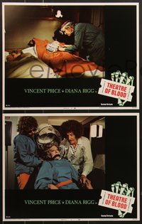 7p1196 THEATRE OF BLOOD 7 LCs 1973 great images of psychotic actor Vincent Price!