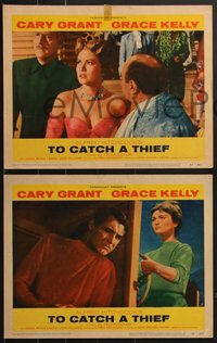 7p1219 TO CATCH A THIEF 3 LCs 1955 Alfred Hitchcock, Cary Grant, Grace Kelley, Brigitte Auber!