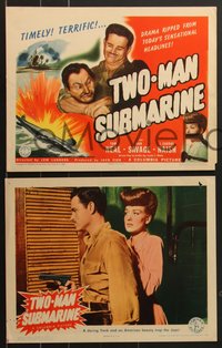 7p1169 TWO-MAN SUBMARINE 8 LCs 1944 daring Tom Neal & beauty Ann Savage trap the Japanese!