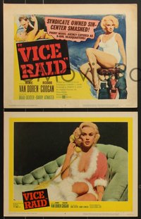 7p1175 VICE RAID 8 LCs 1960 great images of super sexy phony model Mamie Van Doren!