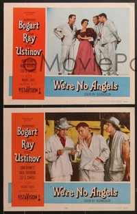 7p1179 WE'RE NO ANGELS 8 LCs 1955 Humphrey Bogart, Aldo Ray, Peter Ustinov & Basil Rathbone!