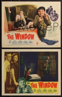 7p1184 WINDOW 8 LCs 1949 Bobby Driscoll tries to tell the police what he saw, but nobody believes!