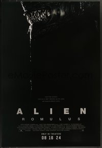 7r0354 ALIEN: ROMULUS advance DS 1sh 2024 Ridley Scott, drooling adult xenomorph!