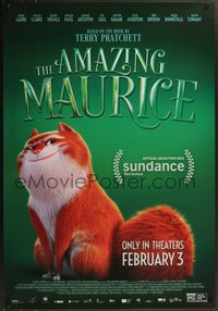 7r0358 AMAZING MAURICE advance DS 1sh 2022 and His Educated Rodents, CGI cat, ultra rare!