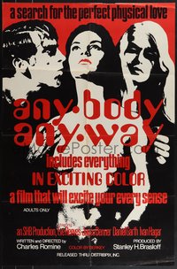 7r0363 ANY BODY ANY WAY 25x38 1sh 1968 a psycho waits to lure young swingers, ultra rare!