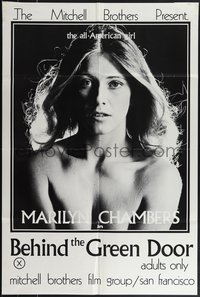 7r0379 BEHIND THE GREEN DOOR 24x36 1sh 1972 Mitchell Bros classic, sexy naked Marilyn Chambers!