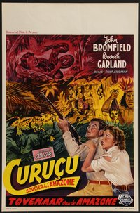 7r0819 CURUCU, BEAST OF THE AMAZON Belgian 1957 Universal, Beverly Garland & John Broomfield!