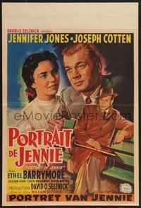 7r0825 PORTRAIT OF JENNIE Belgian 1952 Joseph Cotten & beautiful Jennifer Jones, different!