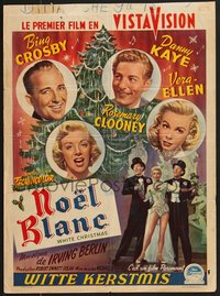 7r0833 WHITE CHRISTMAS Belgian 1954 Bing Crosby, Kaye, Clooney, Vera-Ellen, different & rare!