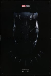 7r0383 BLACK PANTHER: WAKANDA FOREVER teaser DS 1sh 2022 Marvel Comics, cool close-up of helmet!