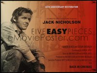 7r0059 FIVE EASY PIECES British quad R2010 close up of Jack Nicholson, Bob Rafelson, ultra rare!