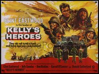 7r0067 KELLY'S HEROES British quad 1970 Clint Eastwood, Telly Savalas, Rickles, Sutherland, WWII