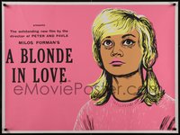 7r0069 LOVES OF A BLONDE British quad 1966 Czech, Milos Forman's Lasky Jedne Plavovlasky, rare!