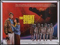 7r0074 RIGHT STUFF British quad 1984 art of Sam Shepard & the first NASA astronauts, ultra rare!