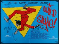 7r0081 WILD STYLE British quad 1983 cool different style artwork of breakdancer, ultra rare!