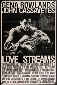 7r0120 LOVE STREAMS Canadian 1sh 1984 great image of star/director John Cassavetes & Gena Rowlands!