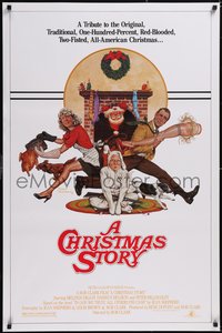 7r0404 CHRISTMAS STORY studio style 1sh 1983 best classic Christmas movie, art by Robert Tanenbaum!