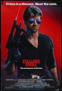 7r0407 COBRA 1sh 1986 crime is a disease and Sylvester Stallone is the cure, John Alvin art!