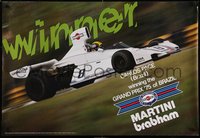 7r0149 BRAZILIAN GRAND PRIX 27x39 German commercial poster 1975 Martini Racing, Brabham, ultra rare!