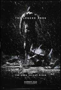 7r0411 DARK KNIGHT RISES teaser DS 1sh 2012 Tom Hardy as Bane, cool image of broken mask in the rain!