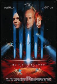 7r0440 FIFTH ELEMENT DS 1sh 1997 Bruce Willis, Milla Jovovich, Oldman, directed by Luc Besson!