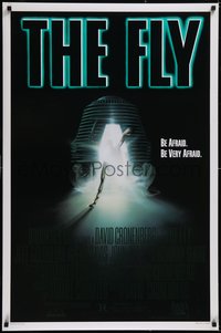 7r0442 FLY 1sh 1986 David Cronenberg, Jeff Goldblum, Geena Davis, cool creepy sci-fi art by Mahon!