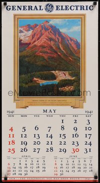 7r0094 GENERAL ELECTRIC calendar 1941 copper mine in Pacific Northwest, ultra rare!