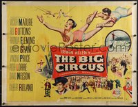 7r0839 BIG CIRCUS style A 1/2sh 1959 Victor Mature, Red Buttons, Rhonda Fleming, big top art!