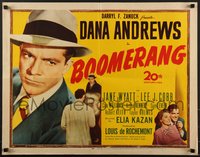 7r0846 BOOMERANG 1/2sh 1947 close up of Dana Andrews, Elia Kazan film noir!