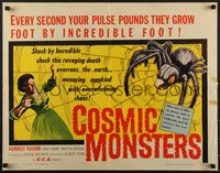 7r0848 COSMIC MONSTERS 1/2sh 1958 every second your pulse pounds they grow foot by incredible foot!