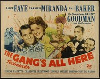 7r0857 GANG'S ALL HERE 1/2sh 1943 montage with sexy Alice Faye, Carmen Miranda, Goodman, rare!