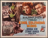 7r0865 KING SOLOMON'S MINES style B 1/2sh 1950 Deborah Kerr, Stewart Granger & Carlson in Africa!