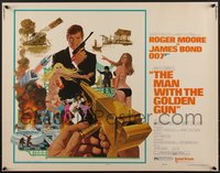 7r0872 MAN WITH THE GOLDEN GUN West Hemi 1/2sh 1974 Roger Moore as James Bond by Robert McGinnis!