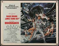 7r0873 MOONRAKER 1/2sh 1979 art of Moore as Bond & sexy Lois Chiles by Goozee!